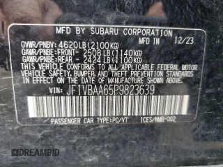 2023 Subaru WRX z VIN JF1VBAA65P9823639, wystawiony jako Copart lot #53605205 z przebiegiem 21 990 mil mil oraz Szkoda całkowita • Salvage title. Historia ofert i sprzedaży dostępna na DreamBid. Obrazek 12.