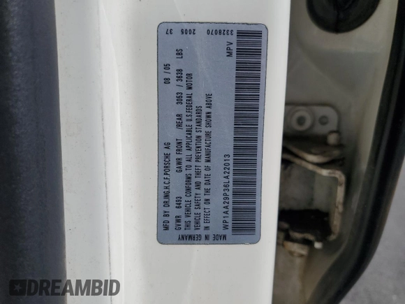2006 Porsche Cayenne z VIN WP1AA29P36LA22013, wystawiony jako Copart lot #58748915 z przebiegiem 164 710 mil mil oraz Szkoda całkowita • Salvage title. Historia ofert i sprzedaży dostępna na DreamBid. Obrazek 13.