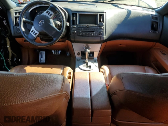 2005 Infiniti FX z VIN JNRAS08WX5X204374, wystawiony jako Copart lot #47408985 z przebiegiem 200 548 mil mil oraz Szkoda całkowita • Salvage title. Historia ofert i sprzedaży dostępna na DreamBid. Obrazek 8.