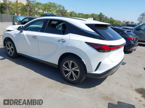 2024 Lexus RX 350h with VIN 2T2BBMCA2RC041498, listed as a IAAI auction lot 42267376 with 14,263 mi miles and . Bid and sale history available at DreamBid. Image 3.