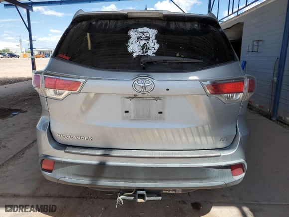 2016 Toyota Highlander LE Plus with VIN 5TDZKRFH9GS124343, listed as a Copart auction lot 53034575 with 76,353 mi miles and Salvage Title. Bid and sale history available at carsss.com. Image 6.