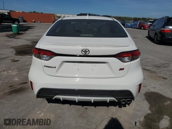 2022 Toyota Corolla SE with VIN JTDS4MCE3NJ087079, listed as a Copart auction lot 50631295 with 35,417 mi miles and Salvage Title. Bid and sale history available at carsss.com. Image 6.