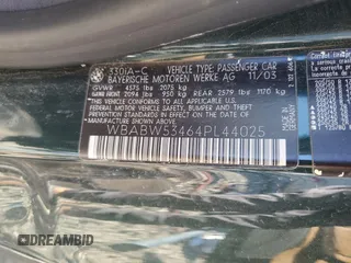 2004 BMW 3 Series 330Ci with VIN WBABW53464PL44025, listed as a Copart auction lot 82416414 with 160,908 mi miles and Salvage Title. Bid and sale history available at carsss.com. Image 12.
