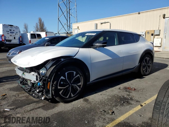 2022 Kia EV6 Wind with VIN KNDC3DLC3N5052945, listed as a Copart auction lot 44074975 with 46,782 mi miles and Salvage Title. Bid and sale history available at carsss.com. Image 1.