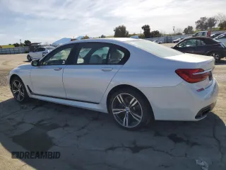 2016 BMW 7 Series 750i with VIN WBA7F0C55GGM20839, listed as a Copart auction lot 46189945 with 75,886 mi miles and Salvage Title. Bid and sale history available at carsss.com. Image 2.