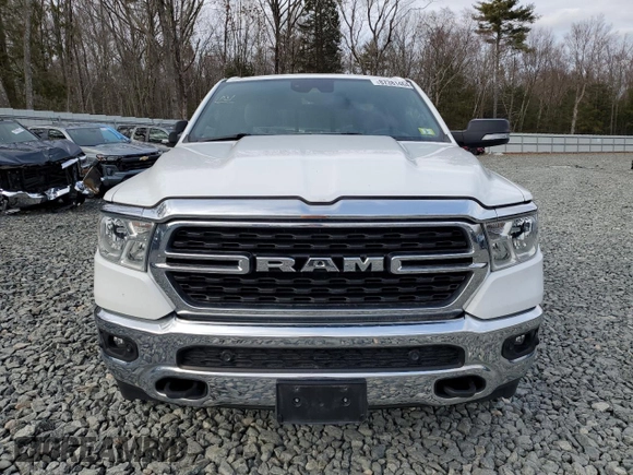 2022 Ram 1500 Big Horn with VIN 1C6SRFMT3NN443041, listed as a Copart auction lot 87381464 with 38,208 mi miles and Salvage title. Bid and sale history available at DreamBid. Image 5.