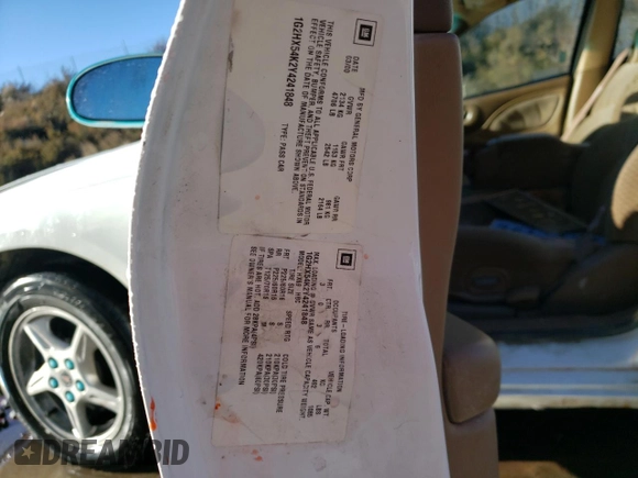 2000 Pontiac Bonneville SE z VIN 1G2HX54K2Y4241848, wystawiony jako Copart lot #80999434 z przebiegiem Nie podano mil oraz Szkoda całkowita • Salvage title. Historia ofert i sprzedaży dostępna na DreamBid. Obrazek 13.