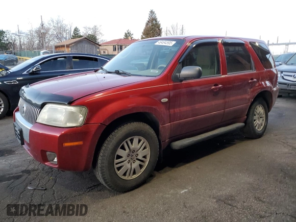 2005 Mercury Mariner Luxury z VIN 4M2YU571X5DJ08168, wystawiony jako Copart lot #49494595 z przebiegiem 116 072 mil mil oraz Szkoda całkowita • Salvage title. Historia ofert i sprzedaży dostępna na DreamBid. Obrazek 1.