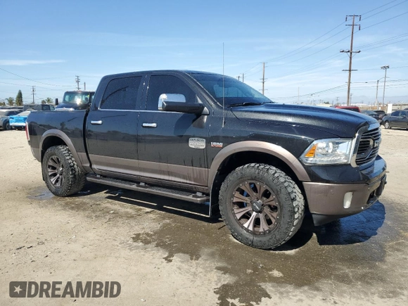 2018 Ram 1500 Longhorn with VIN 1C6RR7PT3JS104632, listed as a Copart auction lot 47736645 with 49,588 mi miles and Salvage title. Bid and sale history available at DreamBid. Image 4.