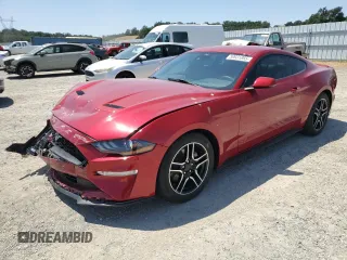 2021 Ford Mustang EcoBoost z VIN 1FA6P8TH7M5150076, wystawiony jako Copart lot #59931865 z przebiegiem 27 455 mil mil oraz Szkoda całkowita • Salvage title. Historia ofert i sprzedaży dostępna na DreamBid. Obrazek 1.