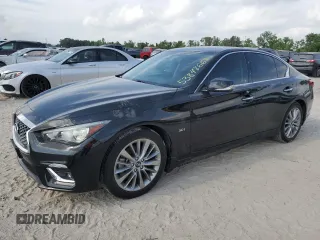 2019 Infiniti Q50 3.0t LUXE with VIN JN1EV7AR8KM551823, listed as a Copart auction lot 53848665 with 34,705 mi miles and Salvage Title. Bid and sale history available at carsss.com. Image 1.