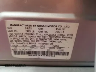 2005 Nissan Maxima SE с VIN 1N4BA41EX5C860913, выставлен на аукционе Copart как лот 60324575 с пробегом 65 913 миль миль и Списание • Salvage title. История ставок и продаж доступна на DreamBid. Изображение 13.