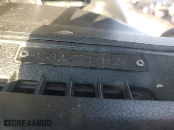 2016 Jeep Wrangler Unlimited 75th Anniversary with VIN 1C4BJWEG7GL113824, listed as a Copart auction lot 81372864 with 98,497 mi miles and Salvage title. Bid and sale history available at DreamBid. Image 13.