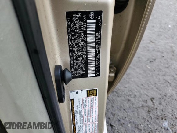 2011 Toyota Prius I with VIN JTDKN3DUXB0318512, listed as a Copart auction lot 82450914 with 193,951 mi miles and Salvage Title. Bid and sale history available at DreamBid. Image 12.
