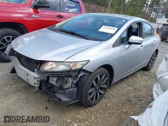 2014 Honda Civic Sedan EX-L with VIN 19XFB2F92EE034509, listed as a IAAI auction lot 41941168 with 89,926 mi miles. Bid and sale history available at carsss.com. Image 2.