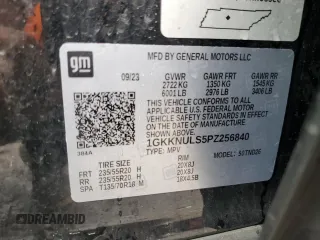 2023 GMC Acadia SLT with VIN 1GKKNULS5PZ256840, listed as a Copart auction lot 56018355 with 29,404 mi miles and Salvage title. Bid and sale history available at DreamBid. Image 13.