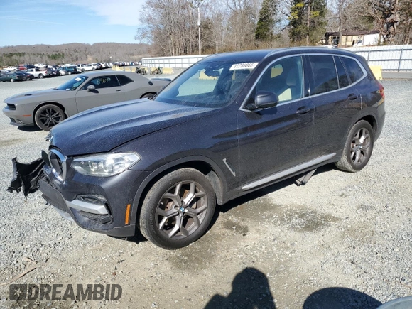 2021 BMW X3 sDrive30i with VIN 5UXTY3C06M9E65890, listed as a Copart auction lot 47286865 with 68,213 mi miles and Salvage Title. Bid and sale history available at carsss.com. Image 1.