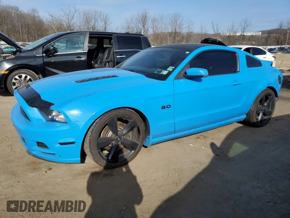2013 Ford Mustang GT with VIN 1ZVBP8CFXD5283712, listed as a Copart auction lot 49121165 with 68,032 mi miles and Salvage Title. Bid and sale history available at carsss.com. Image 1.