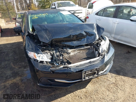 2014 Honda Civic EX with VIN 19XFB2F88EE241719, listed as a IAAI auction lot 41649407 with 153,966 mi miles. Bid and sale history available at carsss.com. Image 6.