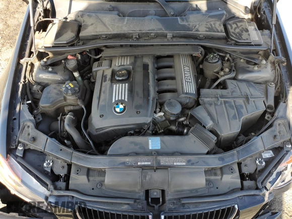 2007 BMW 3 Series 328i with VIN WBAVC53537FZ74075, listed as a Copart auction lot 52943835 with 107,117 mi miles and Salvage Title. Bid and sale history available at carsss.com. Image 12.