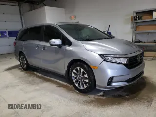 2022 Honda Odyssey EX-L with VIN 5FNRL6H73NB067462, listed as a Copart auction lot 51578965 with 44,182 mi miles and Salvage Title. Bid and sale history available at DreamBid. Image 4.