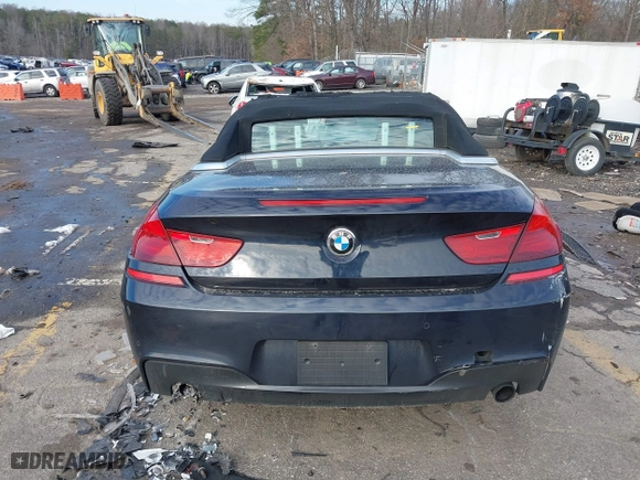 2012 BMW 6 Series 640i with VIN WBALW7C52CC618691, listed as a IAAI auction lot 41305802 with 1 mi miles. Bid and sale history available at carsss.com. Image 16.