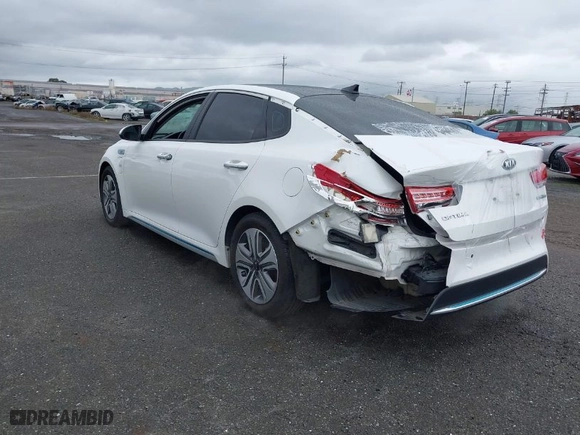 2018 Kia Optima Plug-In Hybrid EX with VIN KNAGV4LD2J5022637, listed as a IAAI auction lot 41538980 with 108,956 mi miles. Bid and sale history available at carsss.com. Image 3.