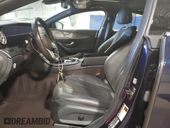 2019 Mercedes-Benz CLS with VIN WDD2J5KB7KA031427, listed as a Copart auction lot 75263124 with 80,592 mi miles and Salvage Title. Bid and sale history available at carsss.com. Image 7.