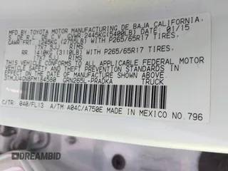 2015 Toyota Tacoma PreRunner с VIN 3TMJU4GN8FM184580, выставлен на аукционе IAAI как лот 41409861 с пробегом 185 176 миль миль и . История ставок и продаж доступна на DreamBid. Изображение 9.