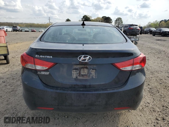 2013 Hyundai Elantra GLS with VIN 5NPDH4AE4DH250930, listed as a Copart auction lot 51010145 with 176,216 mi miles and Clean title. Bid and sale history available at DreamBid. Image 6.
