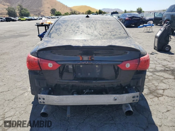 2015 Infiniti Q50 with VIN JN1BV7AP1FM352961, listed as a Copart auction lot 63330875 with 174,300 mi miles and Salvage title. Bid and sale history available at DreamBid. Image 6.