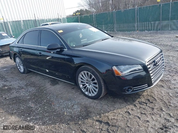 2013 Audi A8 L 4.0L with VIN WAUR2AFD1DN010950, listed as a IAAI auction lot 41029731 with 87,279 mi miles. Bid and sale history available at carsss.com. Image 1.