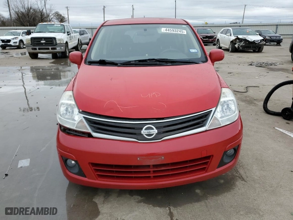 2010 Nissan Versa 1.8 S with VIN 3N1BC1CP1AL419173, listed as a Copart auction lot 44593245 with 106,211 mi miles and Salvage Title. Bid and sale history available at carsss.com. Image 5.