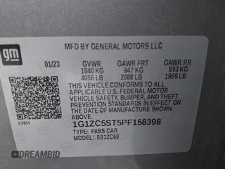2023 Chevrolet Malibu LS with VIN 1G1ZC5ST5PF158398, listed as a IAAI auction lot 41530778 with 51,879 mi miles and . Bid and sale history available at DreamBid. Image 9.