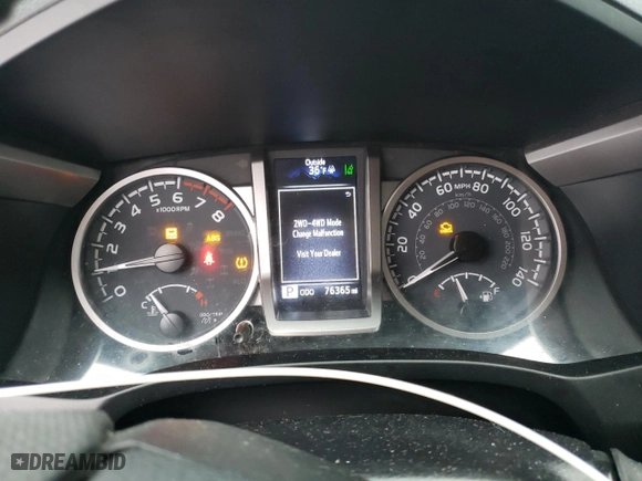 2023 Toyota Tacoma 4WD SR with VIN 3TYCZ5AN3PT149184, listed as a Copart auction lot 42582075 with 76,365 mi miles and Salvage Title. Bid and sale history available at carsss.com. Image 9.