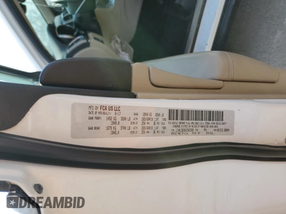 2017 Jeep Grand Cherokee Limited z VIN 1C4RJEBG6HC943399, wystawiony jako Copart lot #49082415 z przebiegiem Nie podano mil oraz Szkoda całkowita • Salvage title. Historia ofert i sprzedaży dostępna na DreamBid. Obrazek 13.