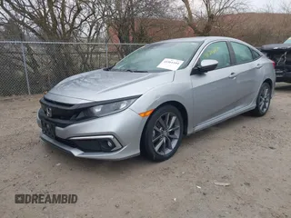 2021 Honda Civic Sedan EX-L with VIN 19XFC1F77ME011926, listed as a IAAI auction lot 41561104 with 76,163 mi miles. Bid and sale history available at carsss.com. Image 2.