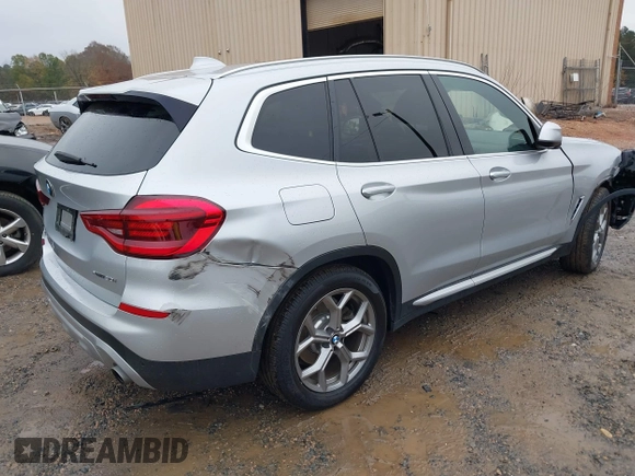 2020 BMW X3 xDrive30i with VIN 5UXTY5C02L9D08948, listed as a IAAI auction lot 40915768 with 72,276 mi miles and . Bid and sale history available at DreamBid. Image 4.