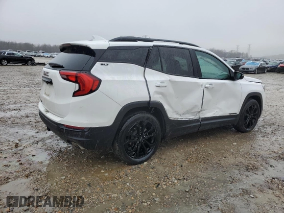 2020 GMC Terrain SLT with VIN 3GKALPEX8LL322214, listed as a Copart auction lot 44974715 with 75,585 mi miles and Salvage Title. Bid and sale history available at carsss.com. Image 3.