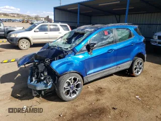 2020 Ford EcoSport SES z VIN MAJ6S3JL5LC377589, wystawiony jako Copart lot #49280474 z przebiegiem Nie podano mil oraz Szkoda całkowita • Salvage title. Historia ofert i sprzedaży dostępna na DreamBid. Obrazek 1.