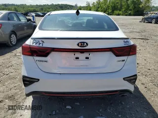 2021 Kia Forte GT-Line with VIN 3KPF34AD1ME330415, listed as a Copart auction lot 57488545 with 46,074 mi miles and Salvage title. Bid and sale history available at DreamBid. Image 6.