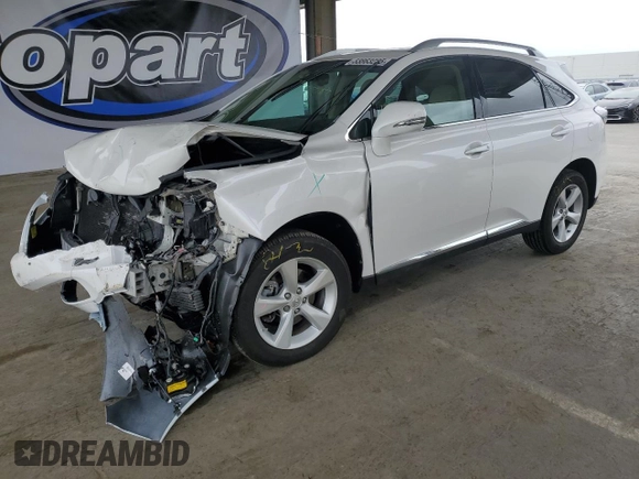 2012 Lexus RX 350 with VIN 2T2BK1BA9CC145574, listed as a Copart auction lot 53863225 with 76,555 mi miles and Salvage Title. Bid and sale history available at DreamBid. Image 1.