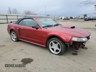 2003 Ford Mustang GT Deluxe with VIN 1FAFP45X53F357541, listed as a Copart auction lot 43738975 with 102,282 mi miles and Salvage Title. Bid and sale history available at carsss.com. Image 4.