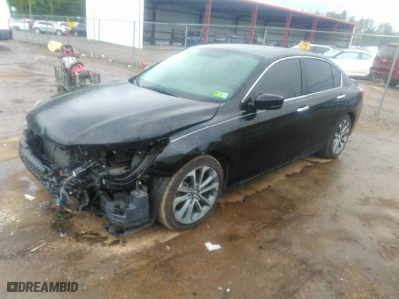 2015 Honda Accord Sedan Sport with VIN 1HGCR2F51FA271980, listed as a IAAI auction lot 36614410 with 108102 miles. Bid and sale history available at carsss.com. Image 2.