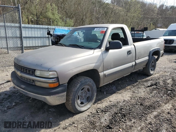 2000 Chevrolet Silverado 1500 with VIN 1GCEK14W7YE342709, listed as a Copart auction lot 51491935 with 0 mi miles and Salvage Title. Bid and sale history available at carsss.com. Image 1.