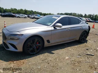 2022 Genesis G70 3.3T with VIN KMTG54TE2NU085598, listed as a Copart auction lot 58893654 with 31,314 mi miles and Salvage Title. Bid and sale history available at carsss.com. Image 1.