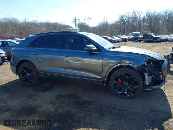 2021 Audi Q8 Premium Plus with VIN WA1EVAF16MD026866, listed as a IAAI auction lot 41555574 with 34,270 mi miles and . Bid and sale history available at DreamBid. Image 13.