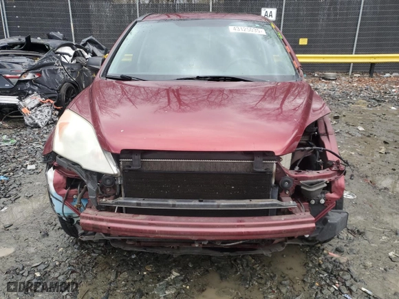 2009 Honda CR-V EX with VIN 5J6RE48559L046039, listed as a Copart auction lot 43125035 with 124,417 mi miles and Salvage Title. Bid and sale history available at carsss.com. Image 5.