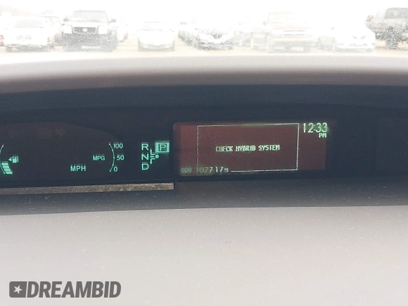 2010 Toyota Prius II with VIN JTDKN3DU5A0050385, listed as a IAAI auction lot 41442576 with 107,717 mi miles. Bid and sale history available at carsss.com. Image 7.