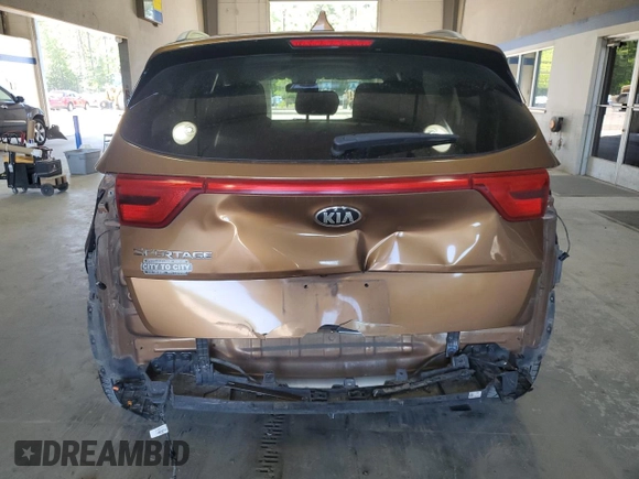 2017 Kia Sportage LX with VIN KNDPMCAC9H7157171, listed as a Copart auction lot 54885905 with 194,496 mi miles and Salvage Title. Bid and sale history available at DreamBid. Image 6.